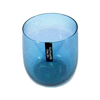 bicchiere vetro blu