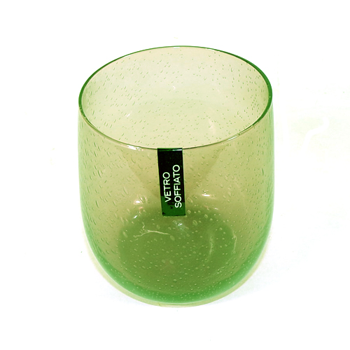Bicchiere verde - Set da sei bicchieri bolle verde 38 cl