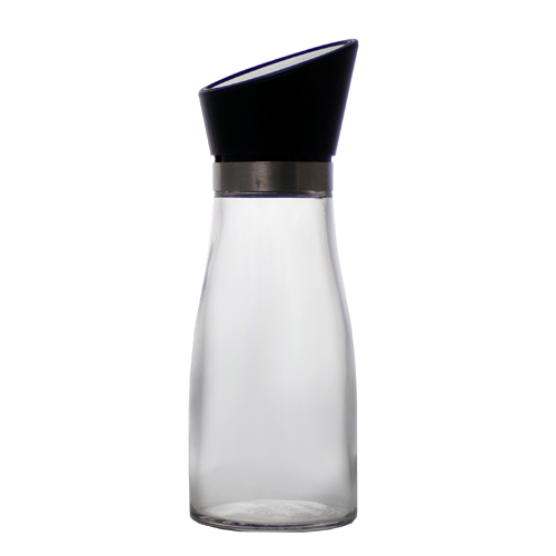 Yamoda - Dosatore di olio con pompa dosatrice e misurino senza BPA (vetro,  250 ml), bottiglia per olio/aceto con beccuccio, accessorio per la cucina