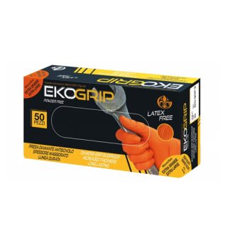 guanti ekogrip nitrile arancioni